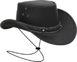 Unisex Handcrafted Lightweight Western Leather Cowboy Hat
