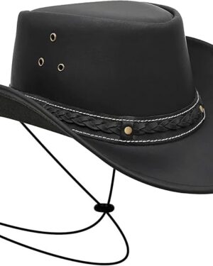 Unisex håndlaget lettvekts cowboyhatt i westernskinn