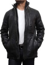 Men’s Vintage Genuine Leather Biker Jacket Premium Fit