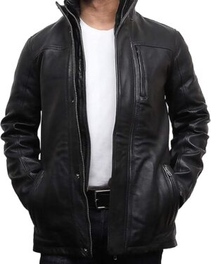 Men’s Vintage Genuine Leather Biker Jacket Premium Fit