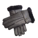 Men's Premium Genuine Sheepskin Leather Gloves with Adjustable Buckle