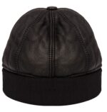 Men's Genuine Sheepskin Leather Beanie Hat