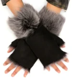 Women's Premium Toscana Shearling Fingerless Mittens
