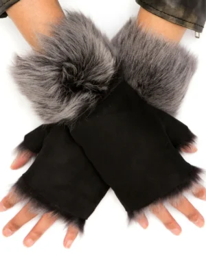 Women's Premium Toscana Shearling Fingerless Mittens